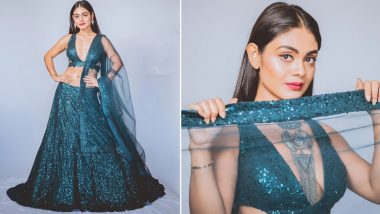 Sreejita De Stuns In A Beautiful Turquoise Blue Sequinned Lehenga (View Pics)