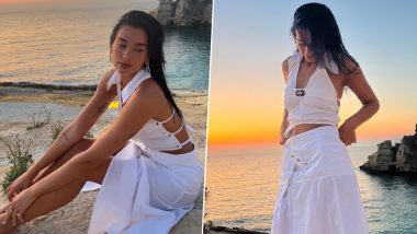 Dua Lipa Stuns in White Shipwreck Outfit With Edgy String Details (View Pics)