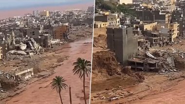 Libya Floods: Storm Daniel Sweeps Libya Causing 'Catastrophic' Flooding, Over 2,000 Feared Dead; Videos Show Drowned Cars, Collapsed Buildings and Flooded Streets