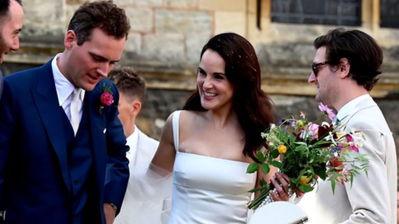 Downton Abbey Star Michelle Dockery Marries Fiancé Jasser Waller-Bridge at a Church in London (View Pic)