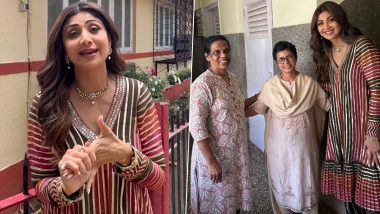 Sukhee Star Shilpa Shetty Kundra Visits Her School on Teachers' Day (Watch Video)