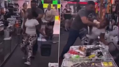 London: Ugly Fight Breaks Out at Peckham Shop, Black Woman Accused of Theft 'Grabbed by Throat'; Shopkeeper Questioned by Police (Watch Video)