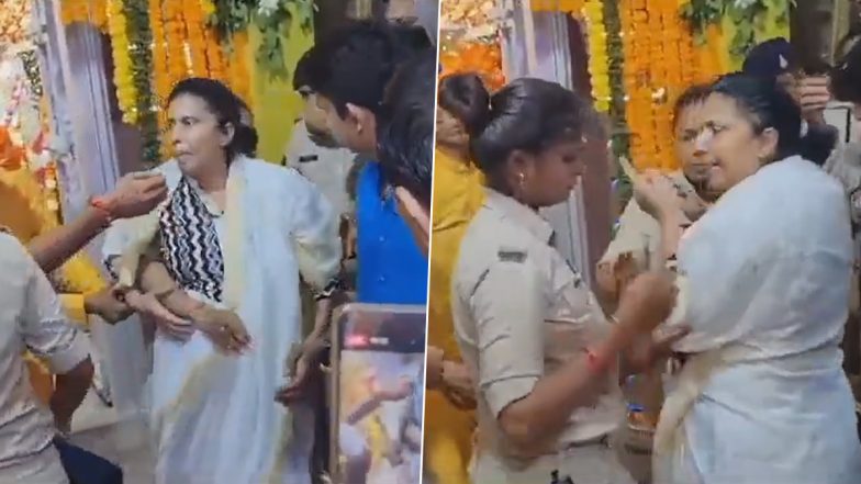 Jiteshwari Devi of Panna Royal Family Dragged Out of Temple in Madhya Pradesh, Arrested for 'Hurting Religious Sentiments' (Watch Video)