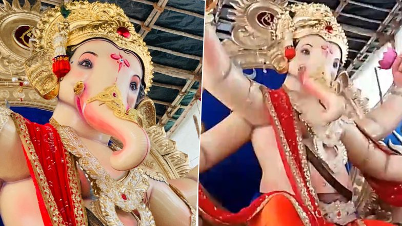 Chinchpokli Cha Chintamani 2023 First Look Photos & Videos: See Lord Ganesha Idol Pics As Mumbai Gears Up for Ganesh Chaturthi and Ganeshotsav Festival