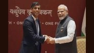 G20 Summit 2023: PM Narendra Modi Holds Bilateral Meeting With UK Counterpart Rishi Sunak in Delhi (Watch Video)