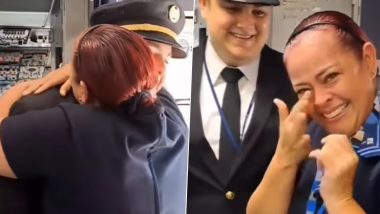 Flight Attendant Mother and Pilot Son Get to Work Together For the First Time, Heartwarming Moment Goes Viral
