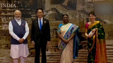 G20 Dinner Videos: International Delegates Embrace Indian Fashion, Japan First Lady Yuko Kishida Dons a Saree