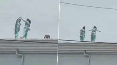 Reels Craze in Odisha: Two Girl Students Dance Dangerously for Social Media Reel Atop Women's College in Berhampur