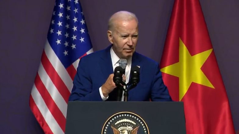 Joe Biden Appears ‘Confused’ Addressing Press in Vietnam, Says ‘I’ll Just Follow My Orders Here’ (Watch Video)