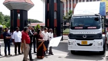 Nipah Virus in Kerala: State Health Minister Veena George Flags Off Mobile Virology Lab Enroute to Containment Zone in Kozhikode (Watch Video)