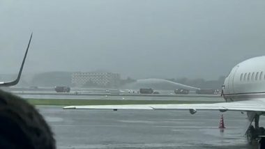 Mumbai Private Jet Accident Video: Aircraft Carrying Eight Skids Off Due To Bad Weather, No Casualties Reported