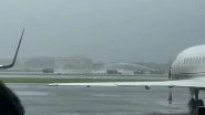 Mumbai Aircraft Crash Video: Three Passengers Injured As Private Business Jet With Eight Onboard Skids, Crash Lands at Chhatrapati Shivaji Maharaj International Airport
