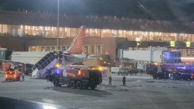 Panic at Bengaluru Airport as Heavy Smoke Emanates From Air India Flight, Fire Tenders Reach Spot (See Pic)