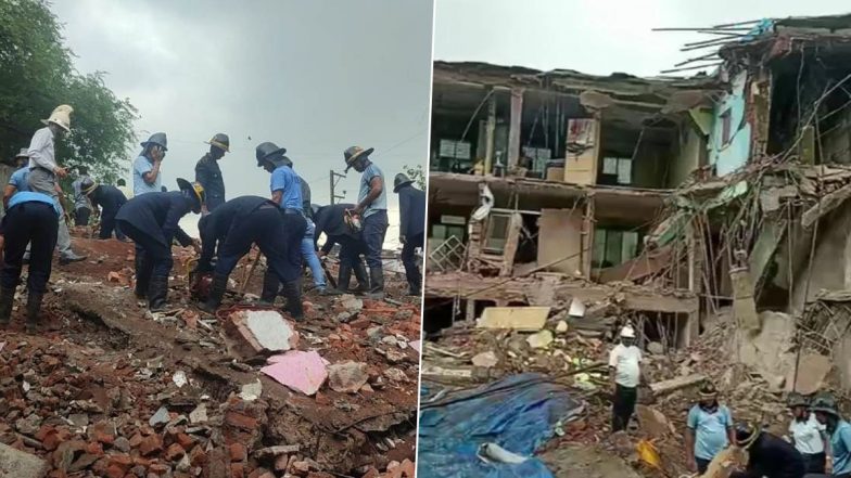 Thane Building Collapse: Three-Storey Structure Collapses in Dombivali, Several Feared Trapped; Rescue Ops Underway