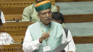 Women's Reservation Bill Moved by Law Minister Arjun Ram Meghwal for Consideration and Passage in Lok Sabha (Watch Video)