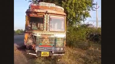 Andhra Pradesh Road Accident: Five Dead, 11 Injured as Jeep Collides With Lorry in Annamaya