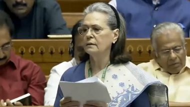 Women's Reservation Bill: Congress Supports Legislation, Says Sonia Gandhi in Lok Sabha; Demands Quota for SC, ST and OBC Women (Watch Video)