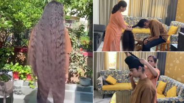 Indian Sikh Boy Sidakdeep Singh Chahal Sets Guinness World Record for Longest Hair Among Living Male Teenagers (Watch Videos)