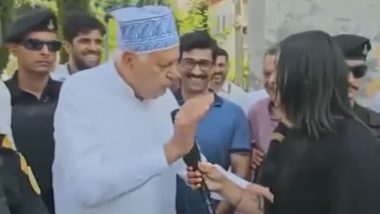 'Disgusting': Farooq Abdullah Criticised by BJP After Video of Him Asking 'Inappropriate' Questions to Female Reporter Goes Viral