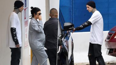 Kourtney Kardashian and Travis Barker Seen Leaving Hospital After Blink-182’s Shows Get Postponed Due to 'Urgent Family Matter' (View Pics)