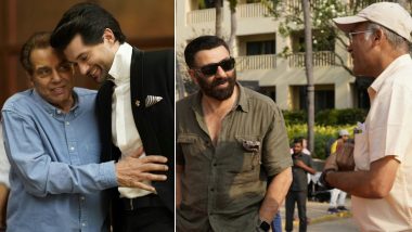 Dono: Dharmendra and Sunny Deol’s Pics With Rajveer Deol From Set of His Upcoming Film Go Viral!