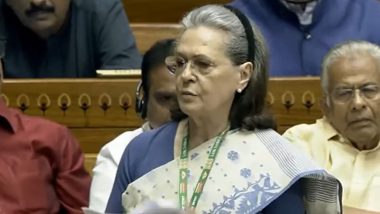 Women's Reservation Bill: Sonia Gandhi Begins Discussion From Opposition's Side, Says 'Rajiv Gandhi's Dream Will Complete With Passing of This Legislation' (Watch Video)