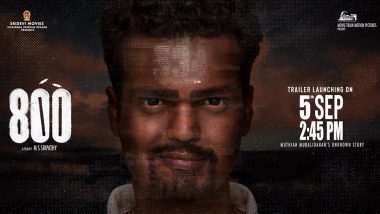 800: Muttiah Muralitharan’s Biopic Trailer To Be Unveiled by Sachin Tendulkar on This Date at Event in Mumbai! (Watch Video)