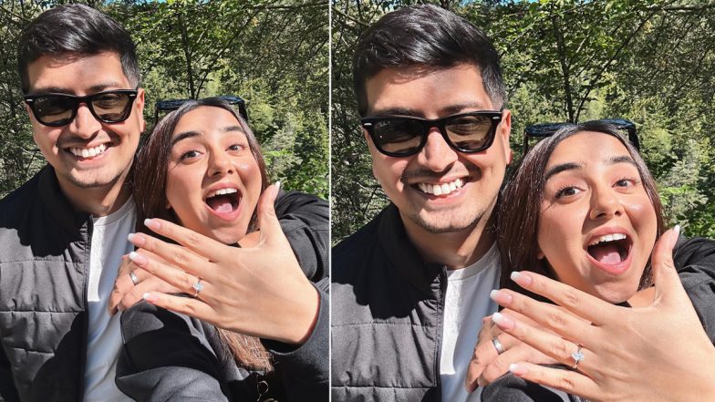 Prajakta Koli aka MostlySane Gets Engaged to Boyfriend Vrishank Khanal! View Cute Pic of the Couple’s Announcement