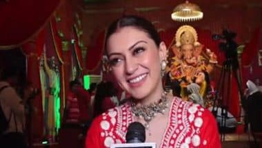 Ganesh Chaturthi 2023: Hansika Motwani Visits Andheri Cha Raja, Recalls Childhood Memories (View Pic)