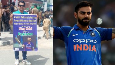 'Wish to See King Kohli Playing in Pakistan’ Virat Kohli Fan Holds Banner in Multan During Asia Cup 2023, Pic Goes Viral