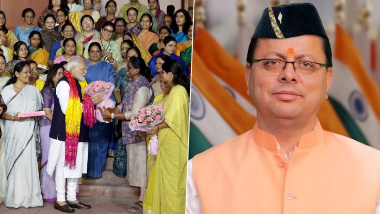 Women’s Reservation Bill: Uttarakhand CM Pushkar Singh Dhami Thanks PM Narendra Modi After Parliament Clears Nari Shakti Vandan Adhiniyam