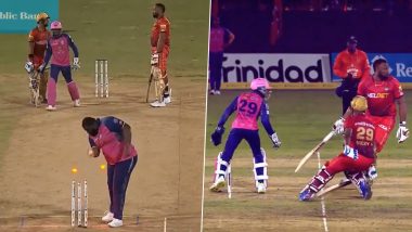 Kieron Pollard Dismissed Run Out After Being Involved in Bizarre Mix-Up With Nicholas Pooran During Trinbago Knight Riders v Barbados Royals CPL 2023 Match (Watch Video)
