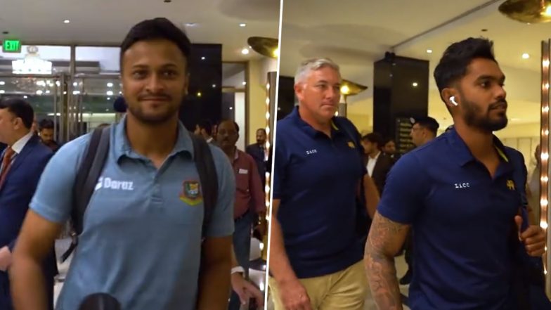 Sri Lanka and Bangladesh Cricket Teams Arrive in Lahore Ahead of Asia Cup 2023 Match Against Afghanistan (Watch Video)