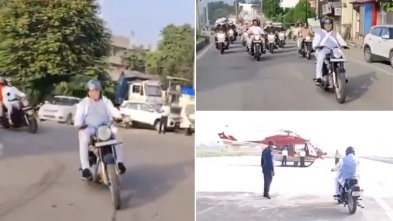 Car Free Day 2023: Haryana CM Manohar Lal Rides Bike to Karnal Airport, Shares Video