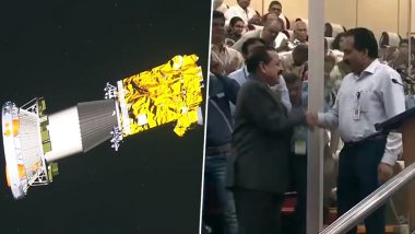 Aditya L1 Mission Update: India’s PSLV C-57 Successfully Orbits Aditya-L1 Spacecraft To Study the Sun (Watch Video)