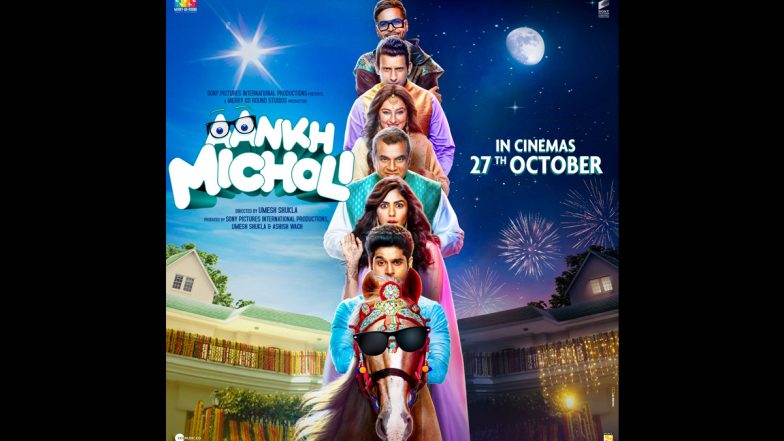 Aankh Micholi Poster Out! Umesh Shukla’s Next Starring Mrunal Thakur, Paresh Rawal, Sharman Joshi and More To Release on October 27 (View Pic)