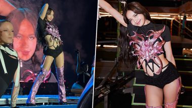 BLACKPINK's Lisa Rocks Black Bodysuit With Bright Pink Accessory, K-Pop Idol Shares Stylish Looks From LA Concert