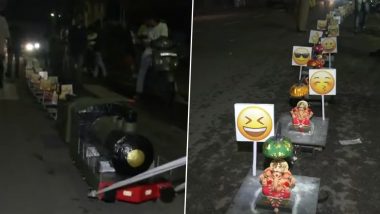 Ganesh Visarjan 2023: Miniature Ganesh Idols Taken for Immersion in Hand-Made Toy Train in Telangana’s Hyderabad; Video Goes Viral