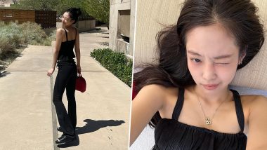 BLACKPINK's Jennie Looks Fab in Strapless Black Top and Flared Pants (See Pics)