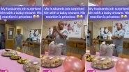 Co-Workers Surprise Man By Throwing Him a Baby Shower, His Priceless Reaction Goes Viral (Watch)