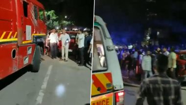 Delhi Hostel Fire: Massive Blaze Erupts in Girls’ PG Hostel in Mukherjee Nagar Area; No Casualties Reported (Watch Video)