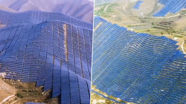 Aerial View of Massive Solar Farm on Mountain in China’s Shanxi Province Goes Viral