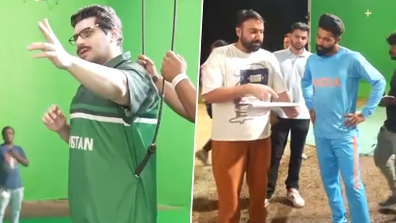 ‘Mauka Mauka’ Campaign to Return Ahead of India vs Pakistan ICC Cricket World Cup 2023 Match? Ravindra Jadeja Spotted Shooting With ‘Mauka-Man’, Video Goes Viral