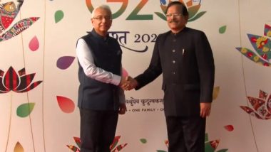 G20 Summit 2023: Mauritius PM Pravind Kumar Jugnauth Arrives in Delhi for Summit (Watch Video)