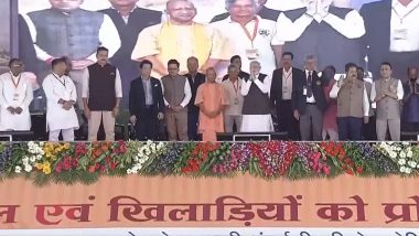 PM Narendra Modi Lays Foundation Stone of International Cricket Stadium in Varanasi (Watch Video)