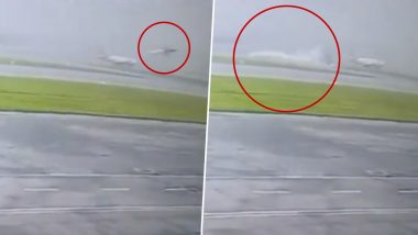 Mumbai Plane Crash Live Video: Private Aircraft With Eight Onboard Skids, Crash Lands at Mumbai Airport; Air Mishap Caught on Camera