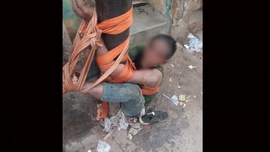 Delhi Shocker: Mentally Challenged Man Tied to Pole, Beaten to Death on Suspicion of Theft in Sunder Nagri, Seven Apprehended (Watch Video)