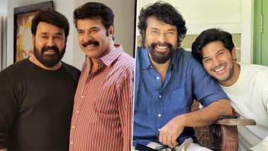Mohanlal and Prithviraj Sukumaran Shower Wishes for Mammootty's 72nd Birthday! Bazooka Star’s Son Dulquer Salmaan Pens Sweet Note for His 'Pa' (View Pics)