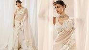 Mouni Roy Looks Vision in White, Actress Shares Gorgeous Pics in Sheer Saree Paired With Sleeveless Blouse