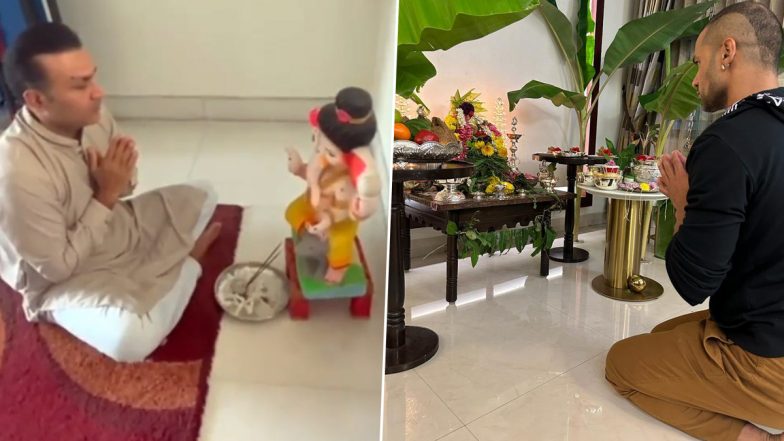 ‘Ganpati Bappa Morya, Mangal Moorti Morya’ Shikhar Dhawan, Virender Sehwag and Other Indian Sports Stars Extend Wishes on Occasion of Ganesh Chaturthi